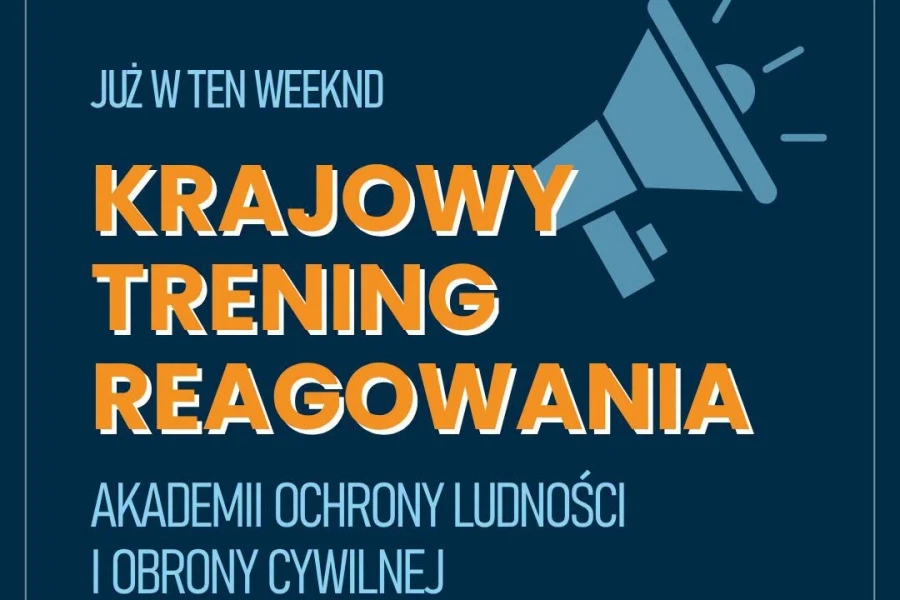 Krajowy trening reagowania na sygnały alarmowe. Grafika ilustracyjna Krajowy trening reagowania na sygnały alarmowe. Grafika ilustracyjna
