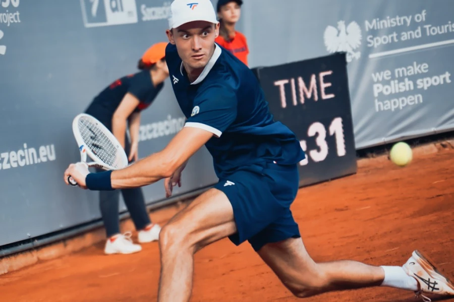 Filip Pieczonka o krok od kolejnej sensacji… (Materiały prasowe Invest in Szczecin Open Filip Pieczonka)