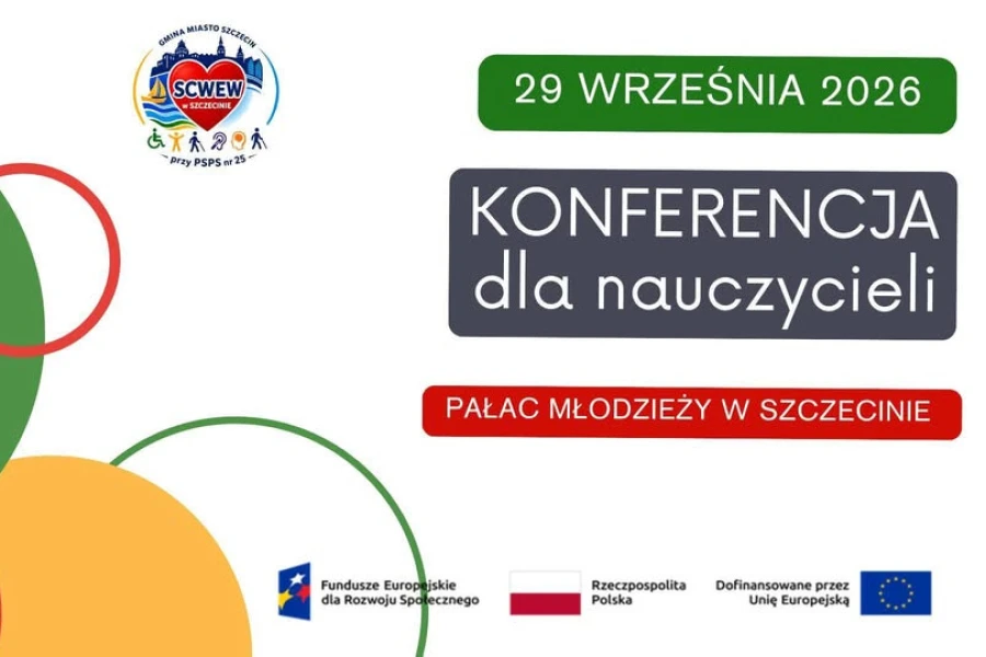 Tam, gdzie serce ma oczy, zaczyna się inkluzja. Konferencja inaugurująca działalność Specjalistycznego Centrum Wspierania Edukacji Włączającej w Szczecinie (grafika informująca o konferencji) Tam, gdzie serce ma oczy, zaczyna się inkluzja. Konferencja inaugurująca działalność Specjalistycznego Centrum Wspierania Edukacji Włączającej w Szczecinie (grafika informująca o konferencji)
