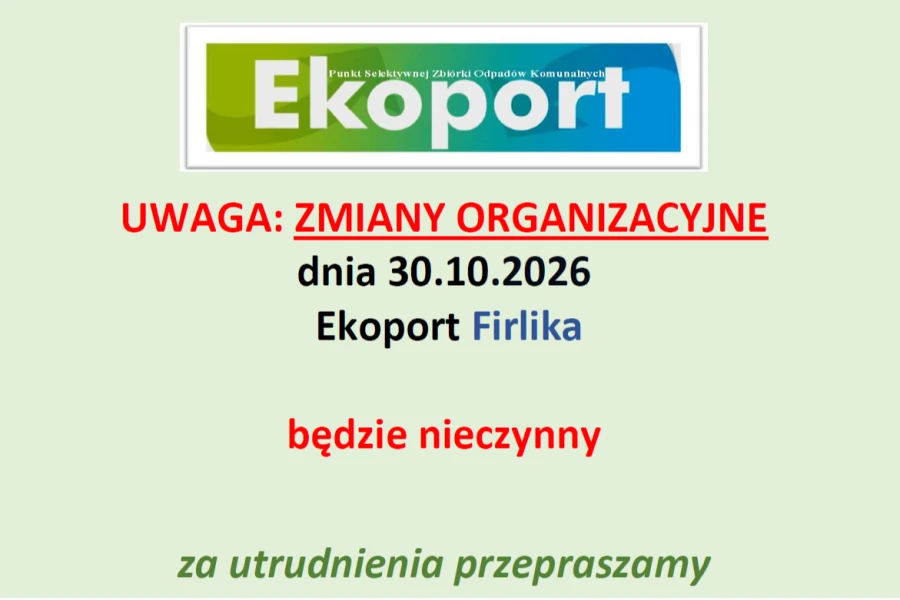 Ekoport przy ul. Firlika będzie nieczynny Ekoport przy ul. Firlika będzie nieczynny