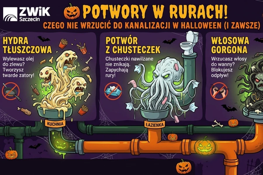 Grafika „Potwory w kanalizacji” została stworzona przy użyciu AI. Grafika „Potwory w kanalizacji” została stworzona przy użyciu AI.
