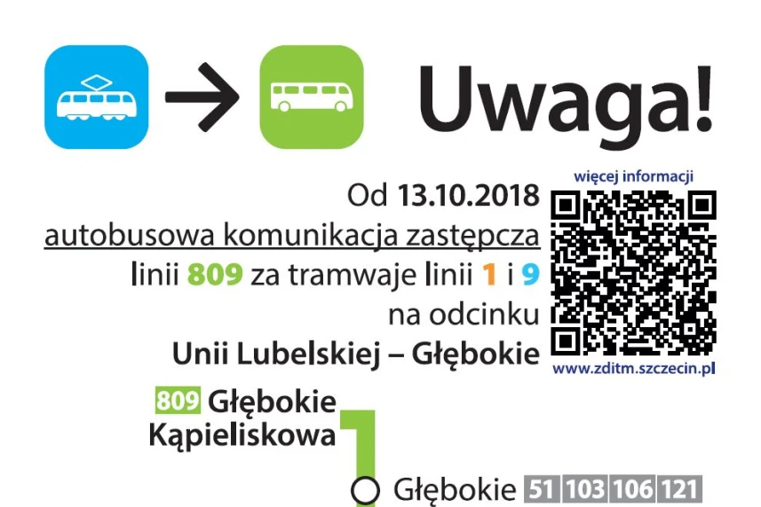 Autobusy za tramwaje już od soboty
