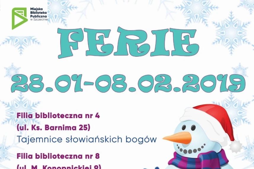 Ferie zimowe w Miejskiej Bibliotece Publicznej