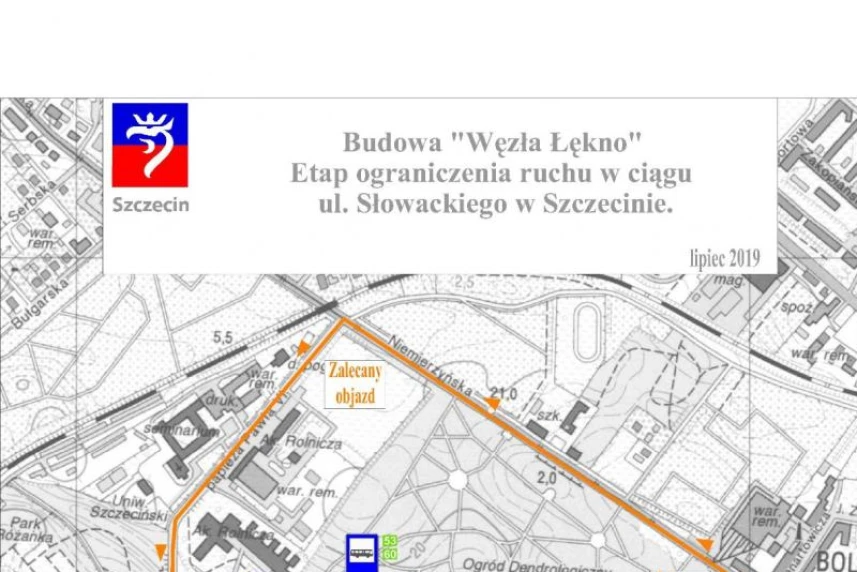 Przypomnienie: Budowa Węzła Łękno – od dziś zmiany w organizacji ruchu na Słowackiego Przypomnienie: Budowa Węzła Łękno – od dziś zmiany w organizacji ruchu na Słowackiego