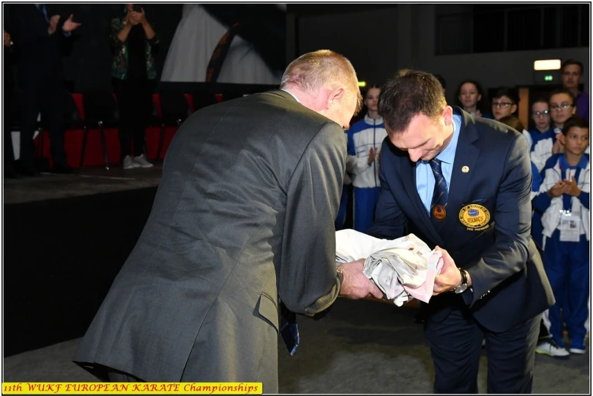 Ceremonia przekazania flagi WUKF organizatorowi Mistrzostw Świata WUKF w 2020 w Szczecinie Ceremonia przekazania flagi WUKF organizatorowi Mistrzostw Świata WUKF w 2020 w Szczecinie