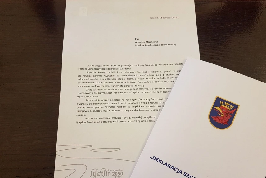Deklaracja szczecińska dla świeżo wybranych posłów Deklaracja szczecińska dla świeżo wybranych posłów